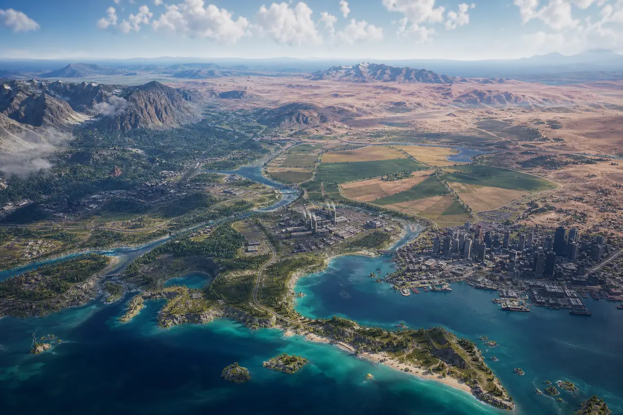 Open world map